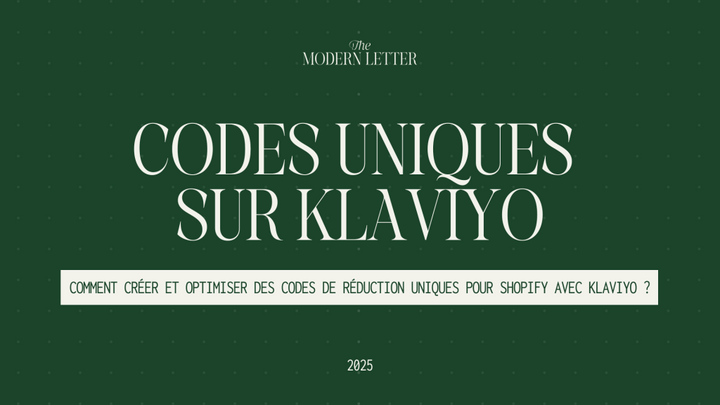 Générer un code de réduction unique sur Klaviyo