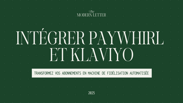 Intégrer PayWhirl à Klaviyo