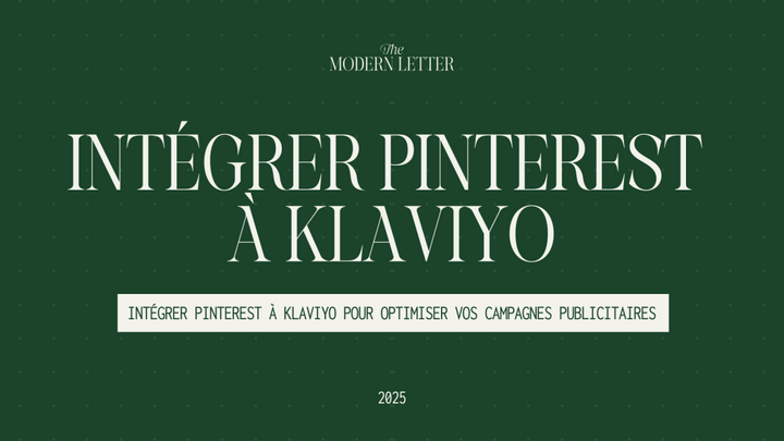 Intégrer Pinterest à Klaviyo