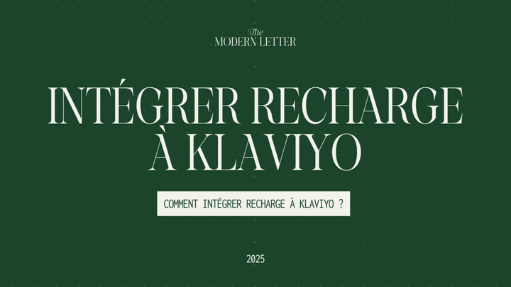intégrer Recharge à Klaviyo