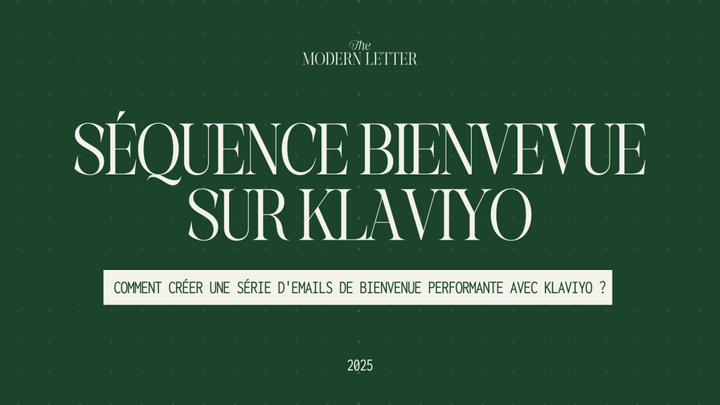 Comment créer une série d'emails de bienvenue sur Klaviyo ?