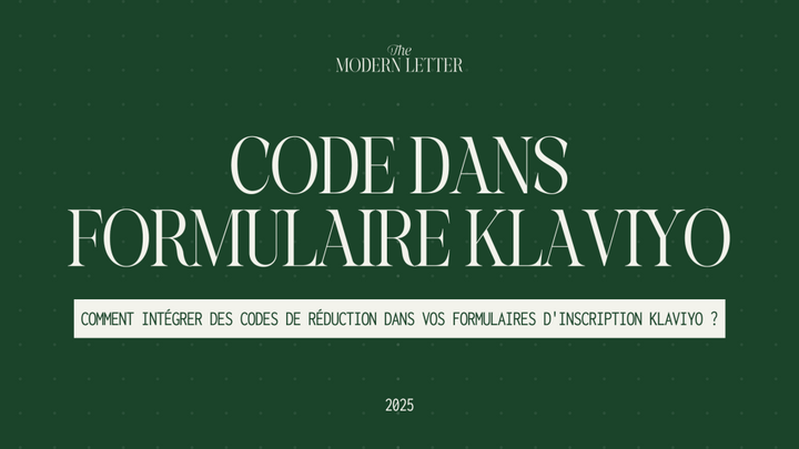 Comment intégrer des codes de réduction dans vos pop-ups Klaviyo ?