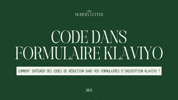 Comment intégrer des codes de réduction dans vos formulaires d'inscription Klaviyo ?