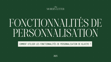 Guide sur la personnalisation klaviyo